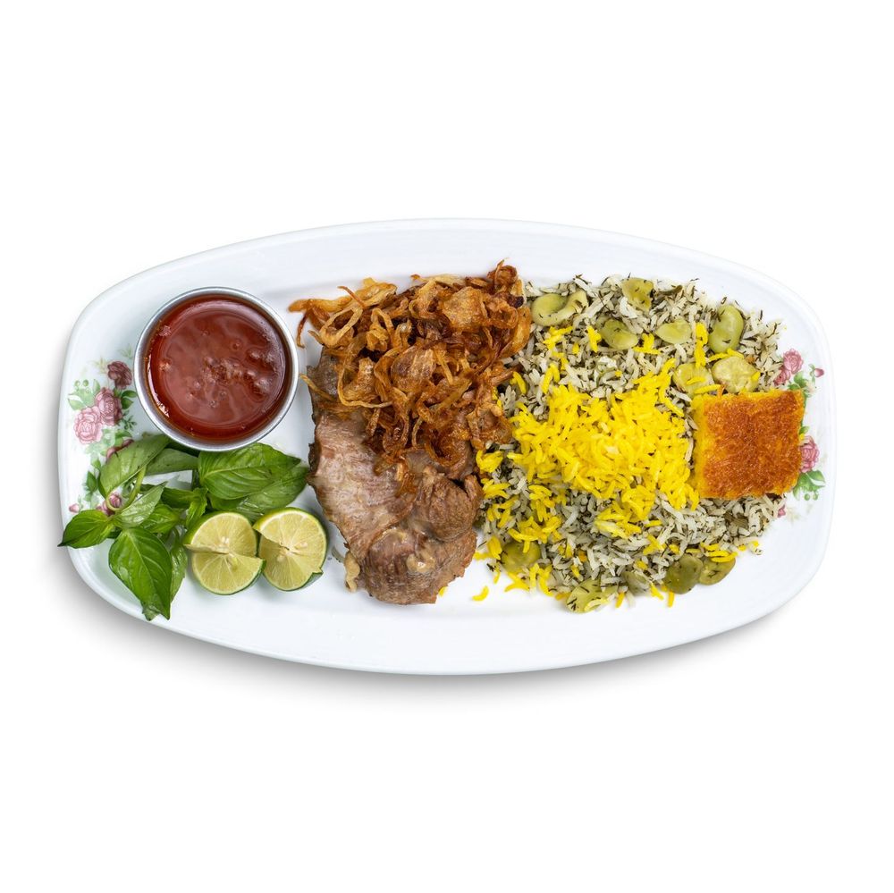 باقالی پلو با ماهیچه